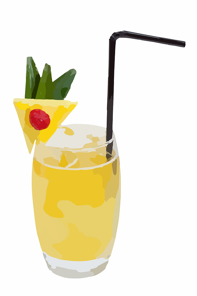 glass of pineapple juice
